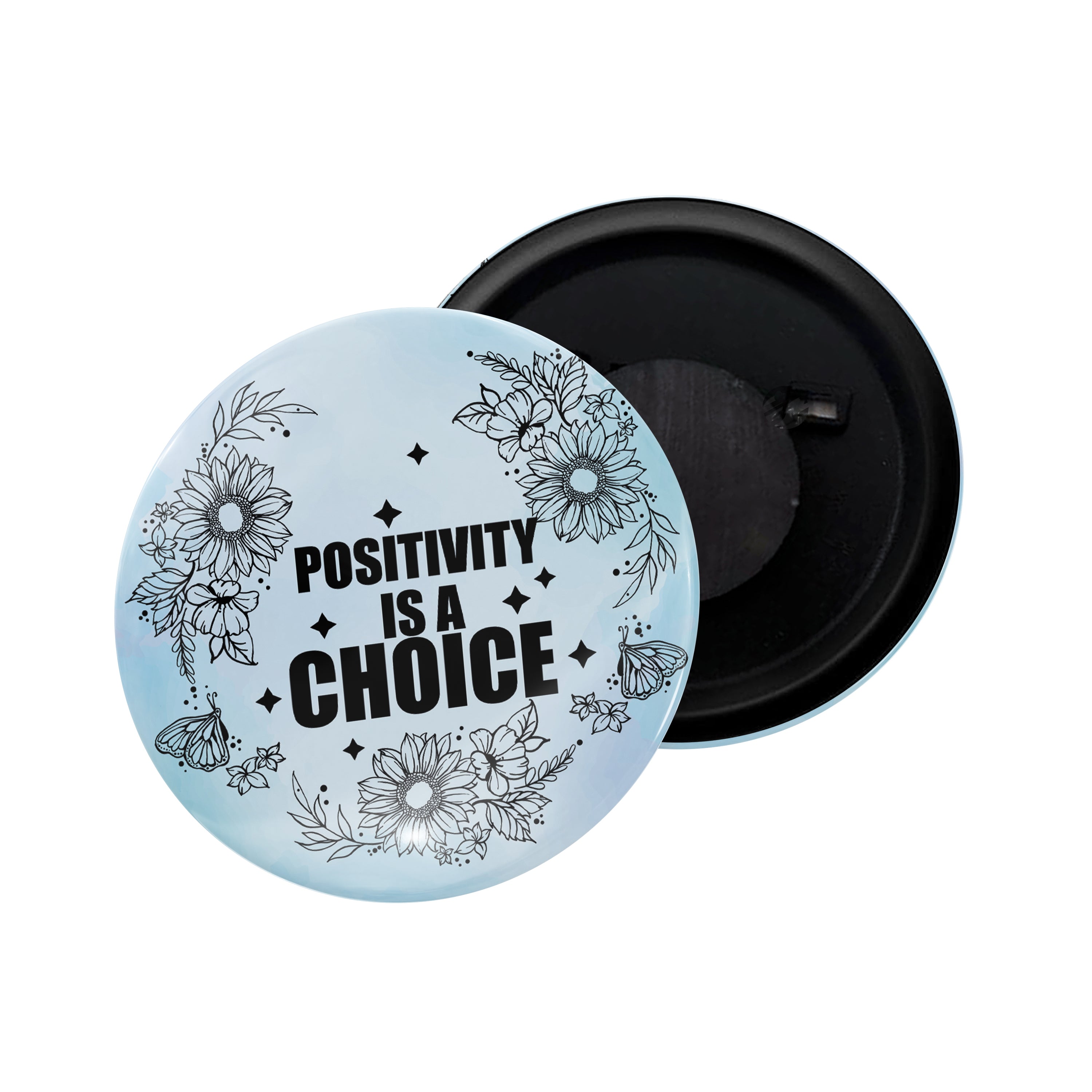 dhcrafts Fridge Magnet Multicolor Positivity Is A Choice Glossy Finish Design Pack of 1 (58mm)